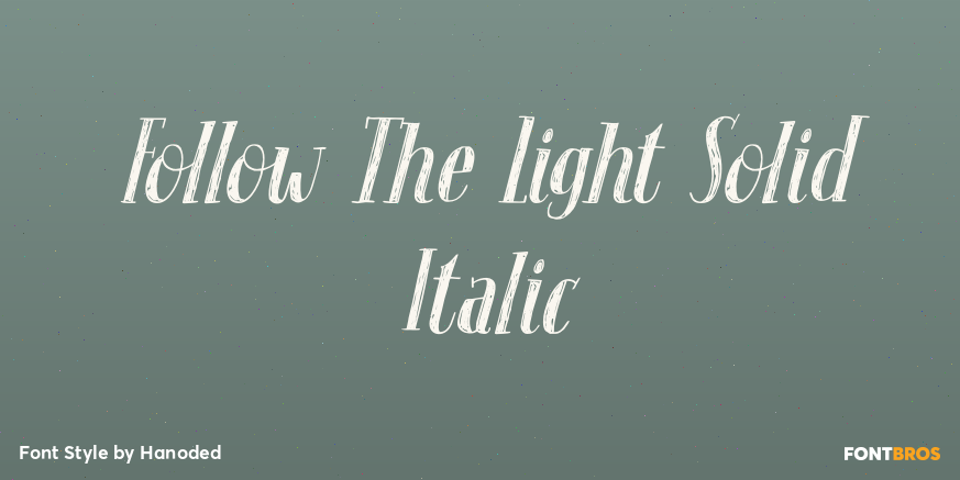 Follow The Light Solid Italic Poster