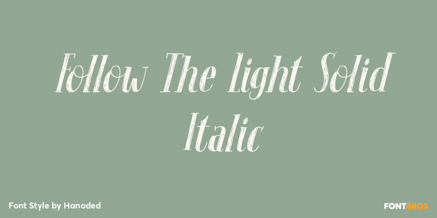 Follow The Light Solid Italic Poster