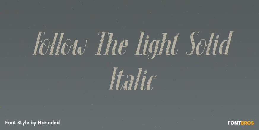 Follow The Light Solid Italic Poster