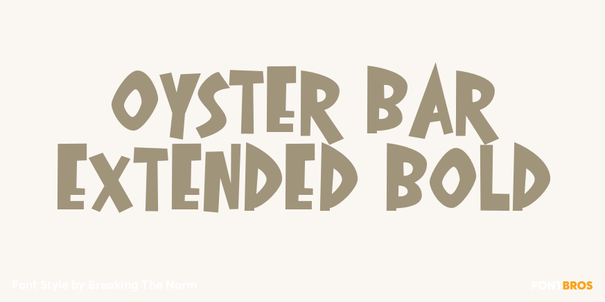 Oyster Bar Extended Bold Poster