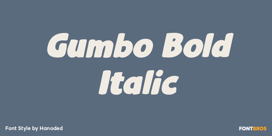 Gumbo Bold Italic Font Poster #1