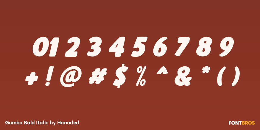 Gumbo Bold Italic Font Poster #1