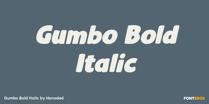 Gumbo Bold Italic Font Poster #1