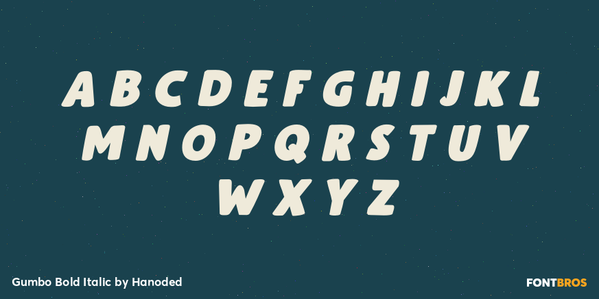 Gumbo Bold Italic Font Poster #2