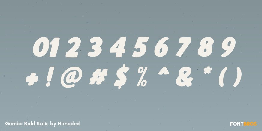 Gumbo Bold Italic Font Poster #4