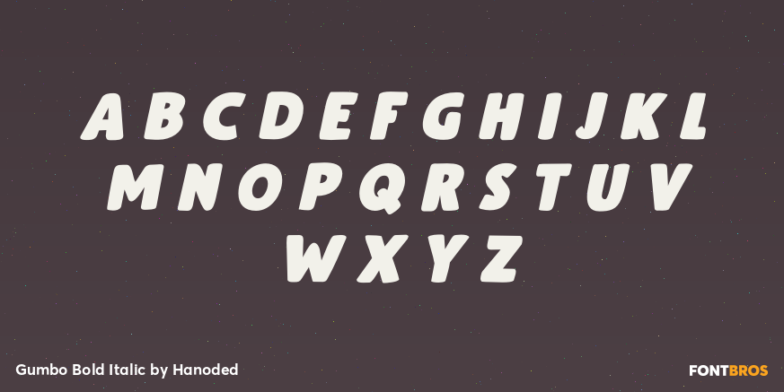 Gumbo Bold Italic Font Poster #1