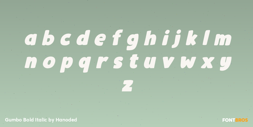 Gumbo Bold Italic Font Poster #1