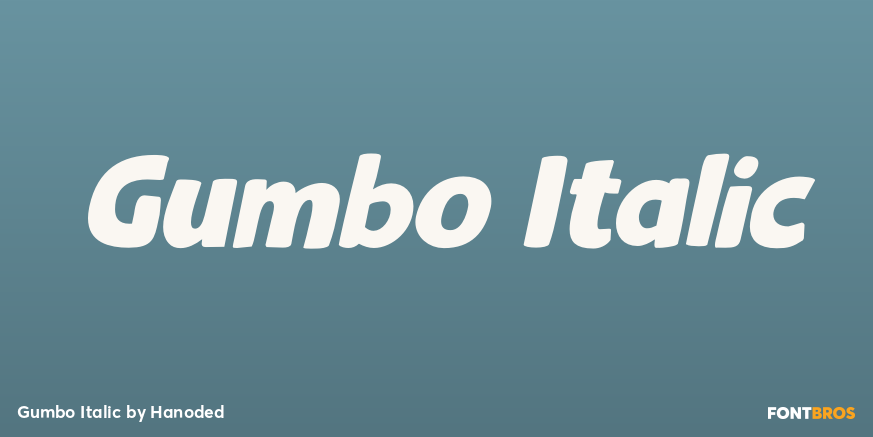 Gumbo Italic Font Poster #1