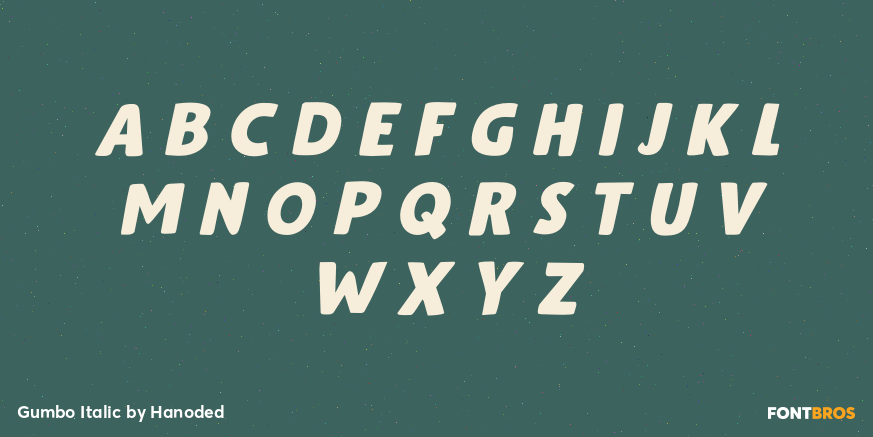 Gumbo Italic Font Poster #2