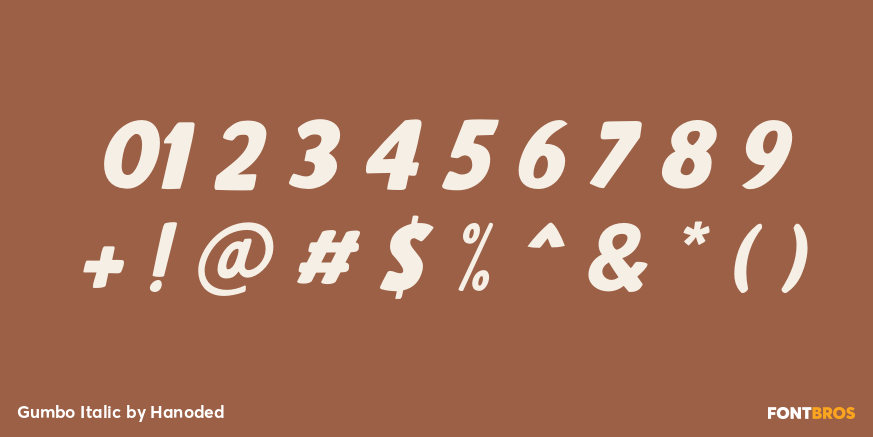 Gumbo Italic Font Poster #4