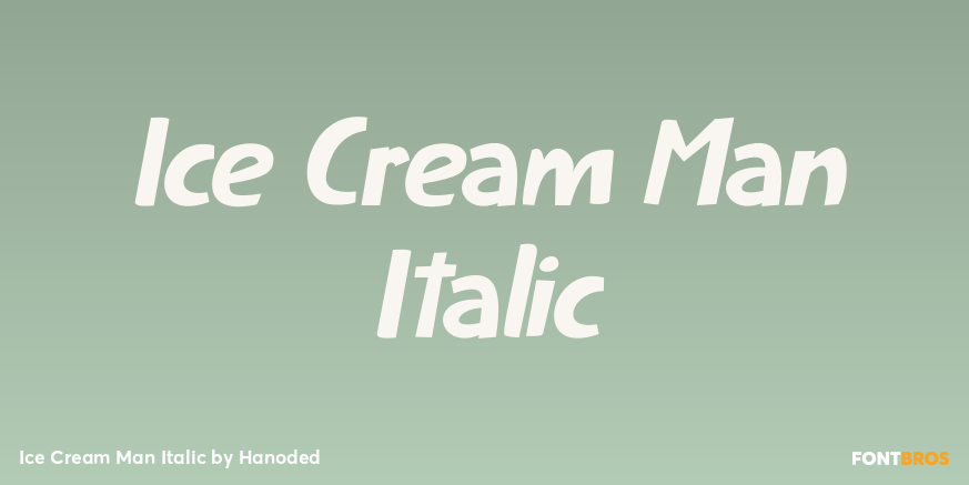 Ice Cream Man Italic Font Poster #1