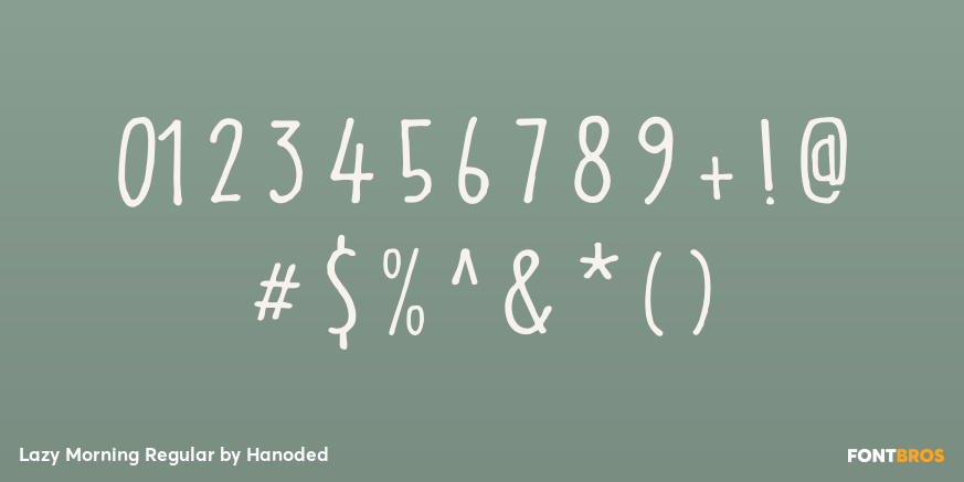 Lazy Morning Regular Font Poster #1