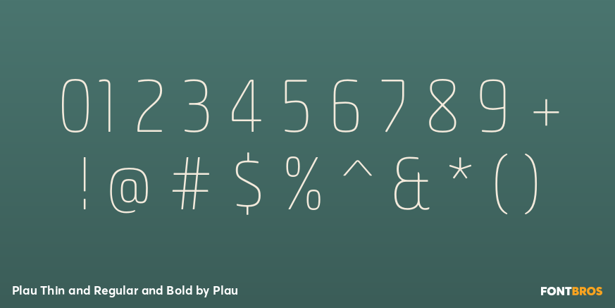 Plau Thin and Regular and Bold Font Poster #1