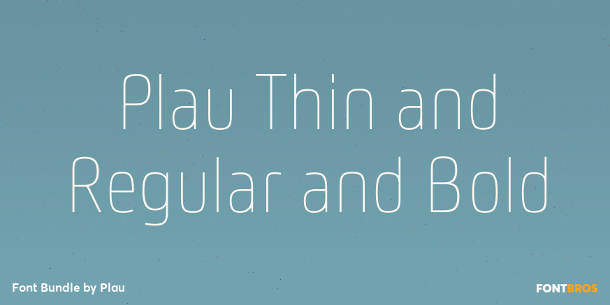 Plau Thin and Regular and Bold Font Poster #1