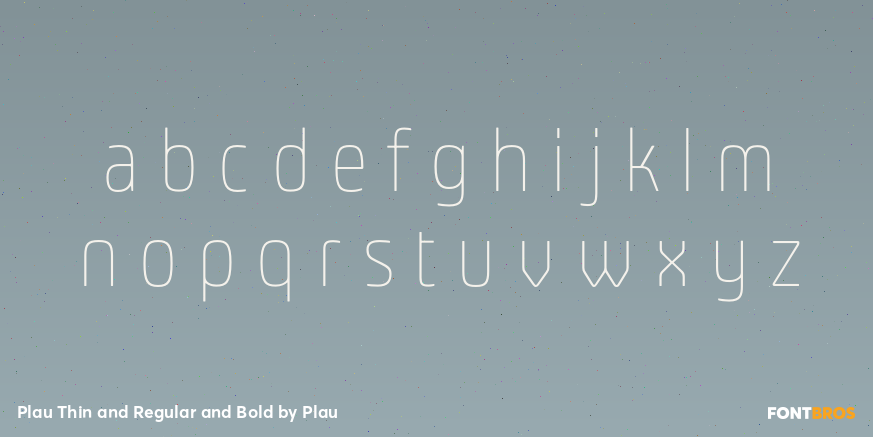 Plau Thin and Regular and Bold Font Poster #3