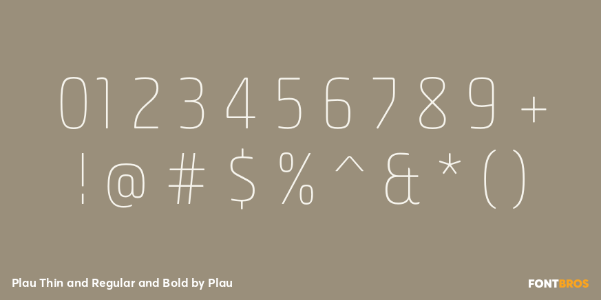 Plau Thin and Regular and Bold Font Poster #4