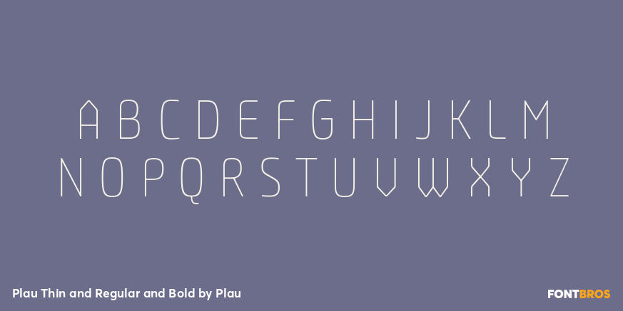 Plau Thin and Regular and Bold Font Poster #1
