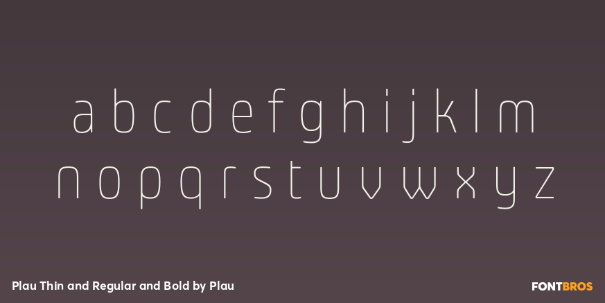 Plau Thin and Regular and Bold Font Poster #1
