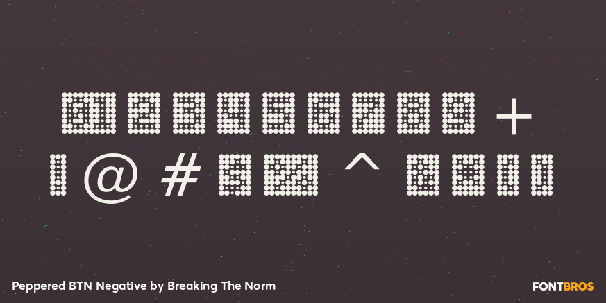Peppered BTN Negative Font Poster #1