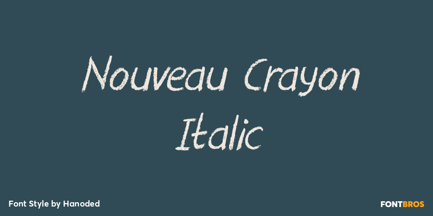 Nouveau Crayon Italic Poster