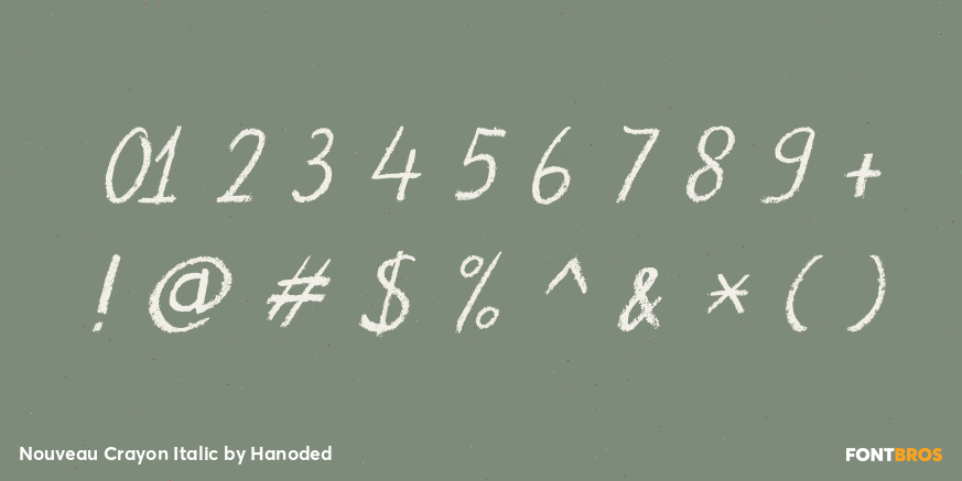 Nouveau Crayon Italic Font Poster #1