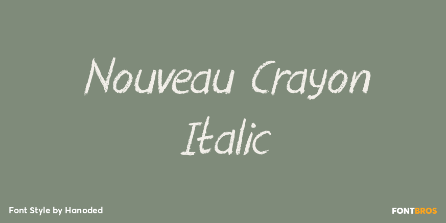 Nouveau Crayon Italic Poster