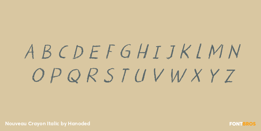 Nouveau Crayon Italic Font Poster #2