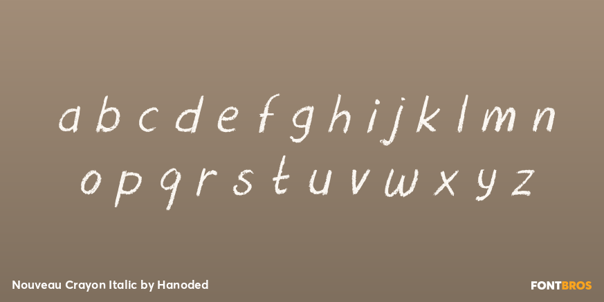 Nouveau Crayon Italic Font Poster #3