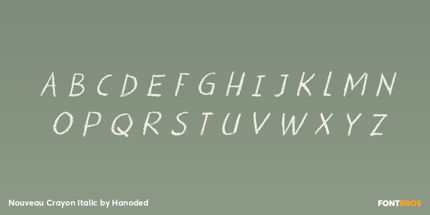 Nouveau Crayon Italic Font Poster #1