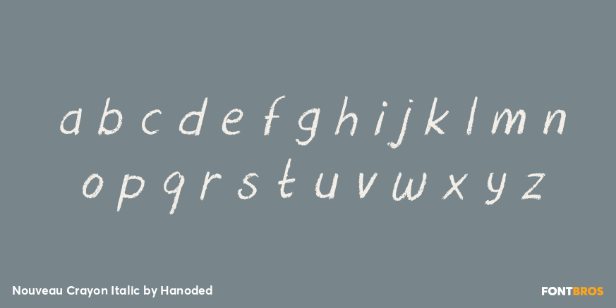 Nouveau Crayon Italic Font Poster #1