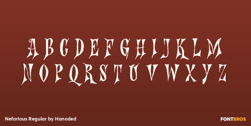 Nefarious Regular Font Poster #2