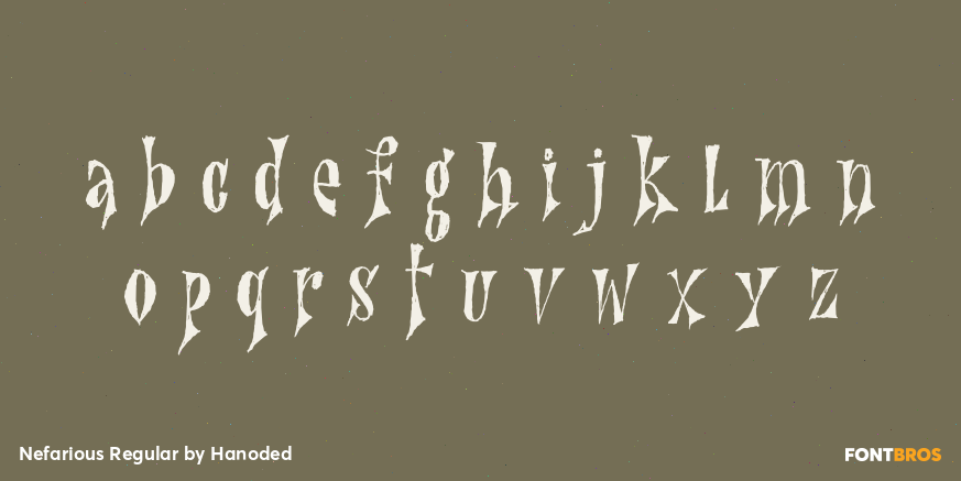 Nefarious Regular Font Poster #3