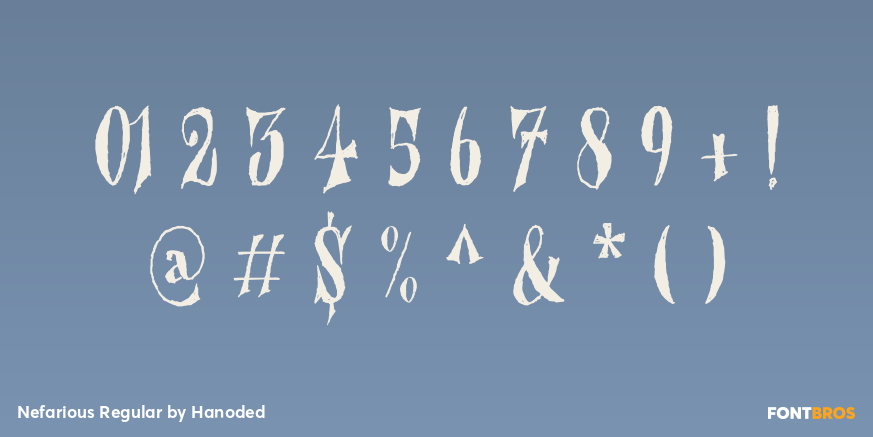 Nefarious Regular Font Poster #4