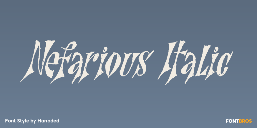 Nefarious Italic Poster