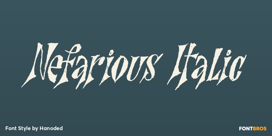 Nefarious Italic Poster