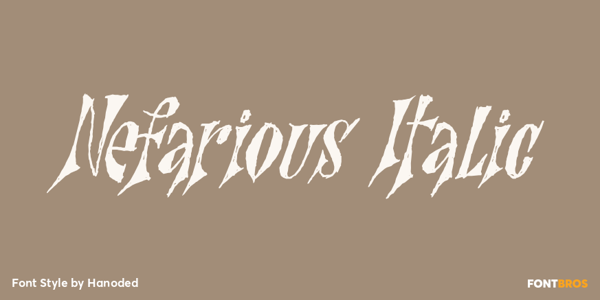 Nefarious Italic Poster