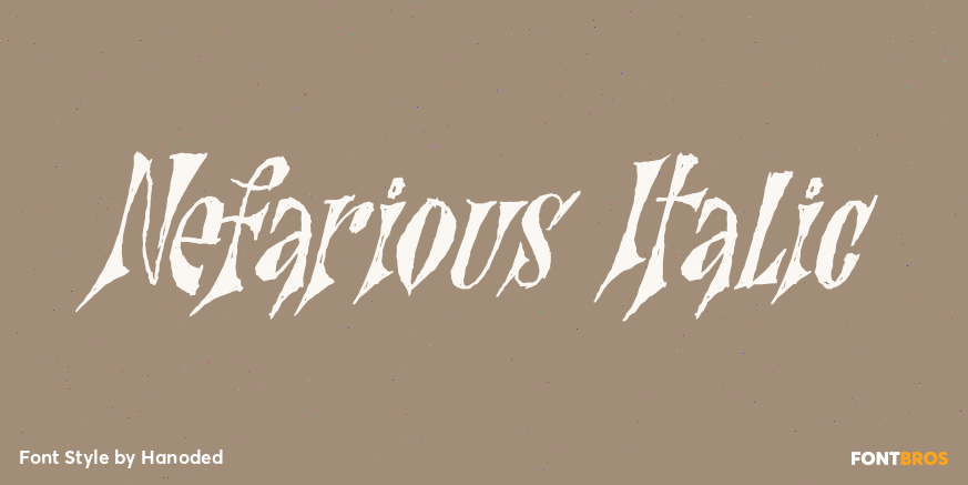 Nefarious Italic Poster