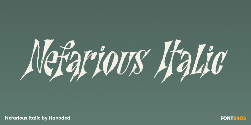 Nefarious Italic Poster