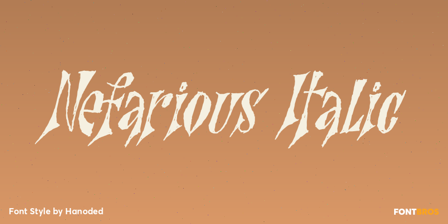 Nefarious Italic Poster