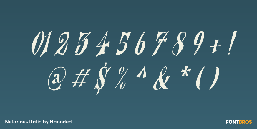 Nefarious Italic Font Poster #4
