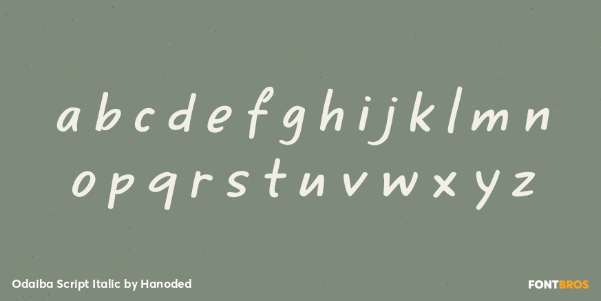 Odaiba Script Italic Font Poster #3