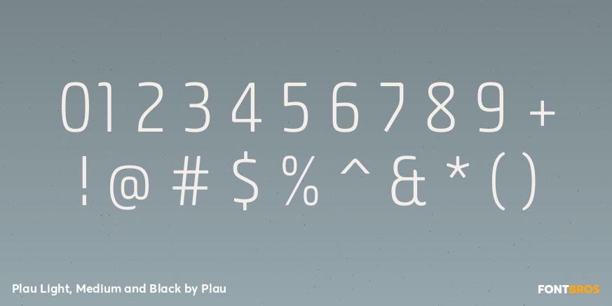 Plau Light, Medium and Black Font Poster #1