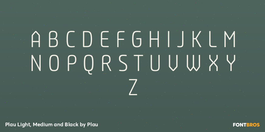 Plau Light, Medium and Black Font Poster #1