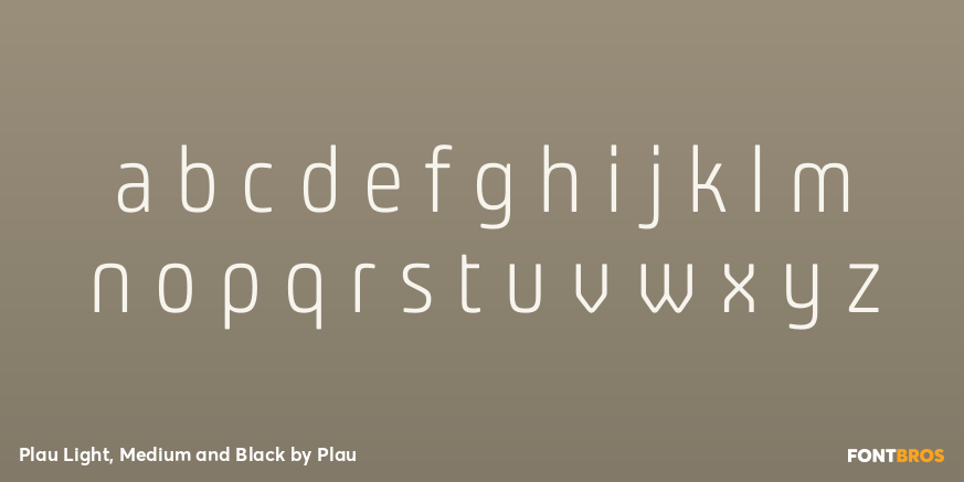 Plau Light, Medium and Black Font Poster #1