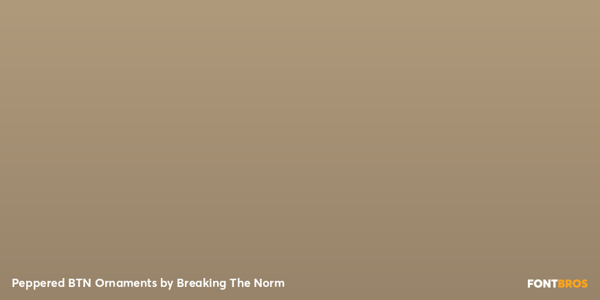 Peppered BTN Ornaments Font Poster #1