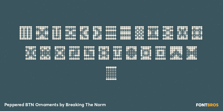 Peppered BTN Ornaments Font Poster #3