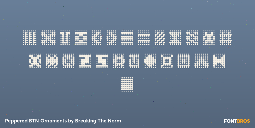 Peppered BTN Ornaments Font Poster #1