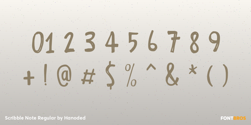 Scribble Note Regular Font Poster #4