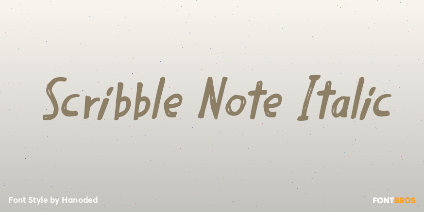 Scribble Note Italic Font Poster #1