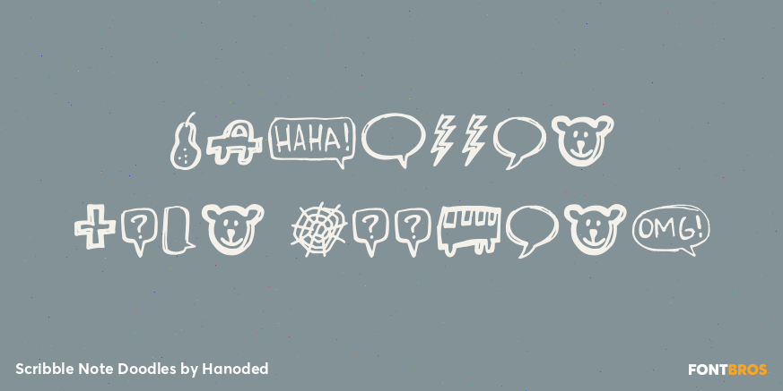 Scribble Note Doodles Poster